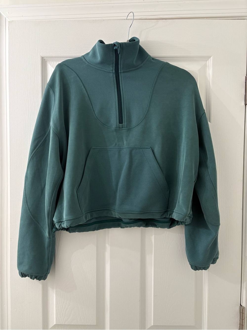 Lululemon Cropped Quarter-Zip Sweatshirt – Green - Size 10